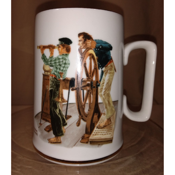 VINTAGE | Norman Rockwell Museum Mug | River Pilot © 1985 | 10 ounces